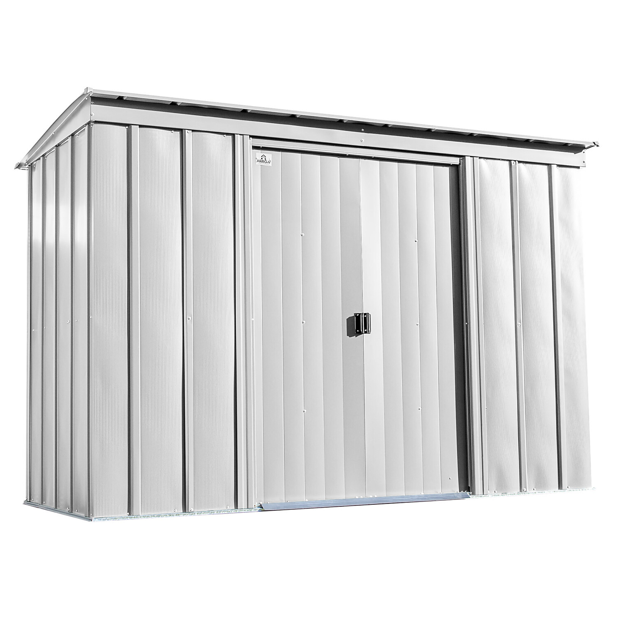 Arrow Storage Products, Classic Steel Shed 10x4 Flute Grey CLP104FG, Length 4 ft, Width 10 ft, Model# CLP104FG